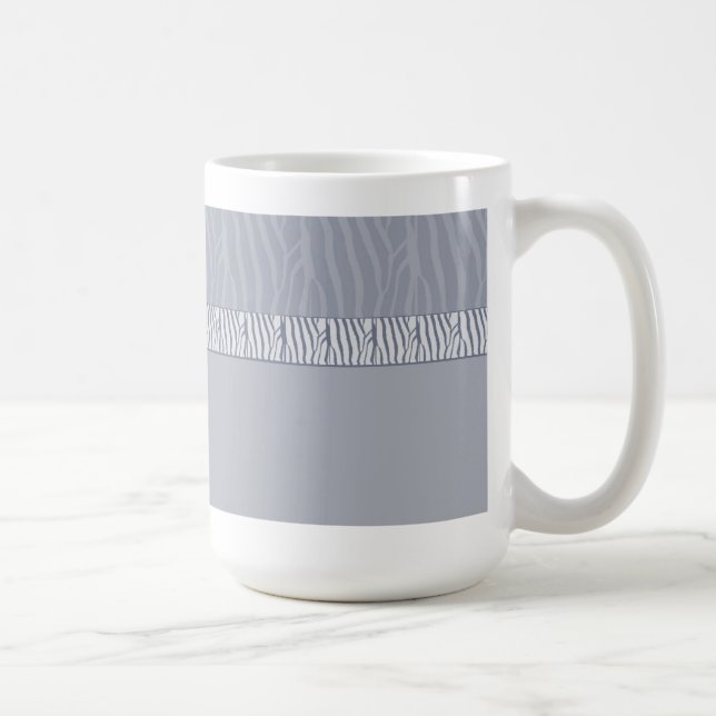 Silvergrå Zebrastreck Kaffemugg (Höger)