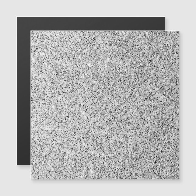 Silvergrått ljus glitter gnistrar (Fram/baksida)