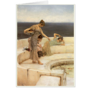 Silvergunstlingar vid herr Lawrence Alma-Tadema Hälsningskort