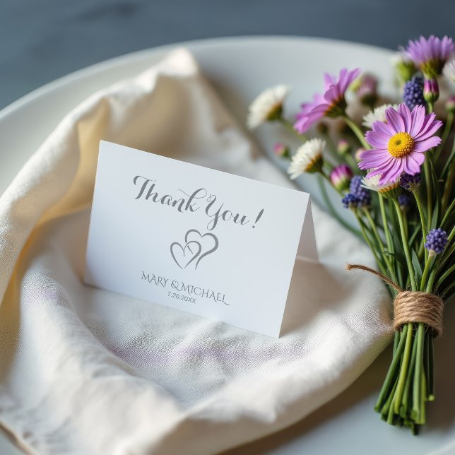 Silverhjärtans 25-årsjubileum tack kort (Skapare uppladdad)