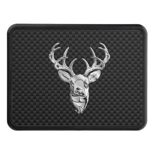 Silverhjortansikte på tryck för kolfiberstil dragkroksskydd