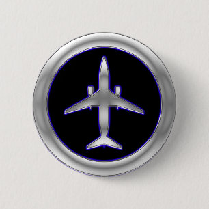 Silverjetflygplan Knapp