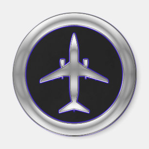 Silverjetflygplan Magnet
