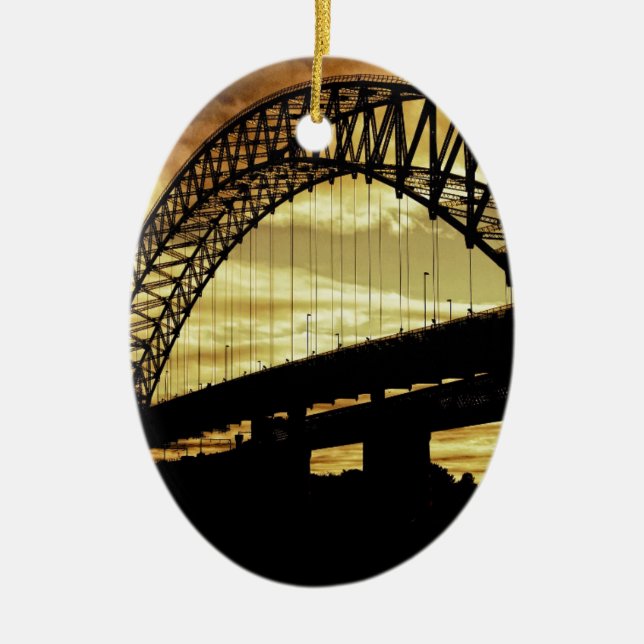 SilverJubileeupphängning överbryggar Julgransprydnad Keramik (Framsidan)