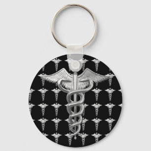 SilverläkarundersökningCaduceus Nyckelring