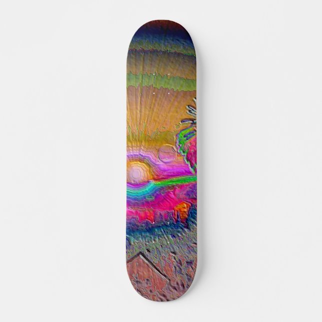 Silverlake Sunset 1 Old School Skateboard Bräda 18 Cm (Framsida)