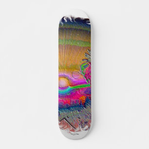 Silverlake Sunset 1 oval, Art Namnteckning Skateboard Bräda 20,5 Cm