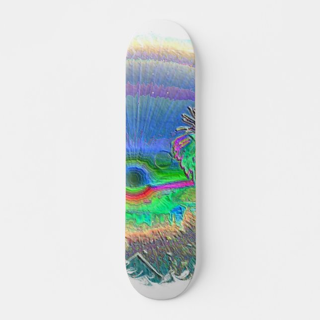 Silverlake Sunset Negativ Oval Skateboard Bräda 20 Cm (Framsida)
