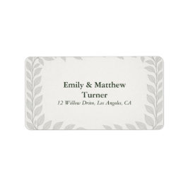 Silverleaf Elven Bröllop Adressetikett