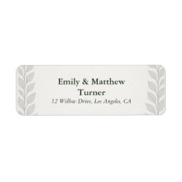 Silverleaf Elven Bröllop Returadress Etikett