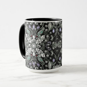 Silverlila dekorativ mugg