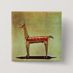 SilverLlamaFigurine, från Peru, efter 1438 Knapp