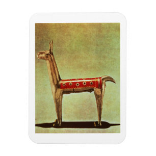 SilverLlamaFigurine, från Peru, efter 1438 Magnet