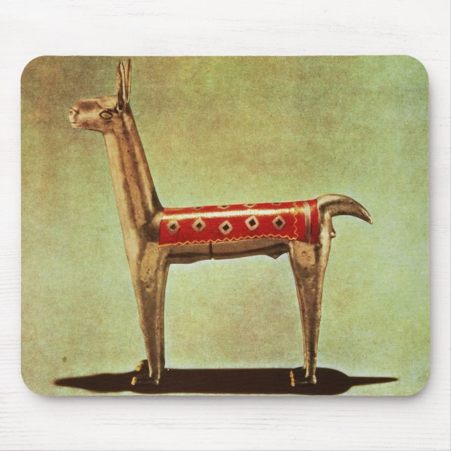 SilverLlamaFigurine, från Peru, efter 1438 Musmatta (Framsidan)