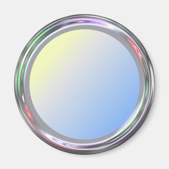 Silvermagnet för text, logotyp eller bild magnet (Framsidan)