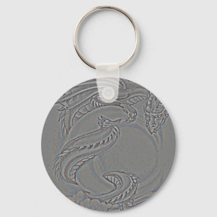 Silvermånedrake Nyckelring