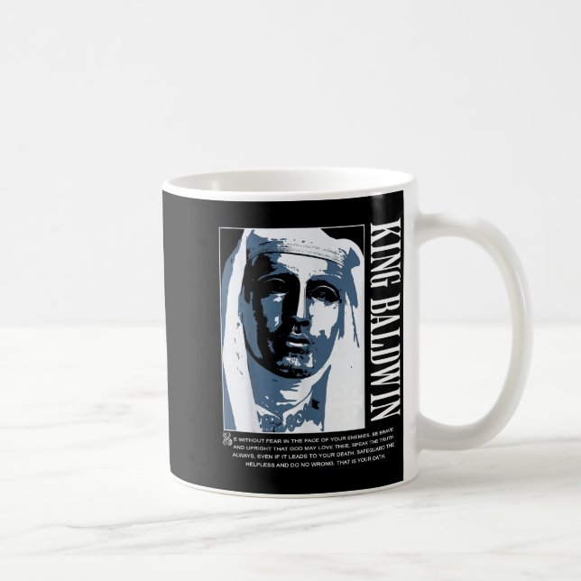 Silvermask Konung Baldwin Iv Meme Spetälske Kung W Kaffemugg (Höger)