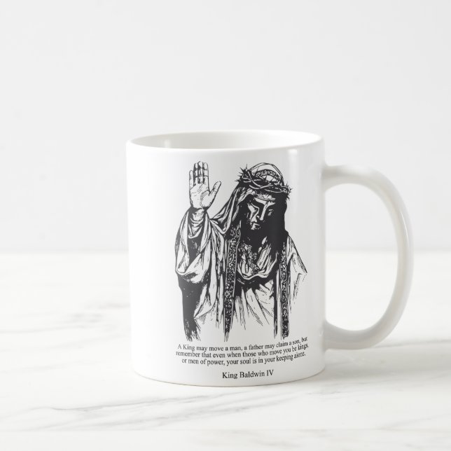 Silvermask kung Baldwin Iv Meme Spetälsk kung Wa Kaffemugg (Höger)