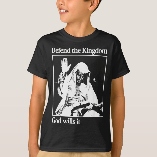Silvermask kung Baldwin Iv Meme Spetälsk kung Wa T Shirt (Framsida)