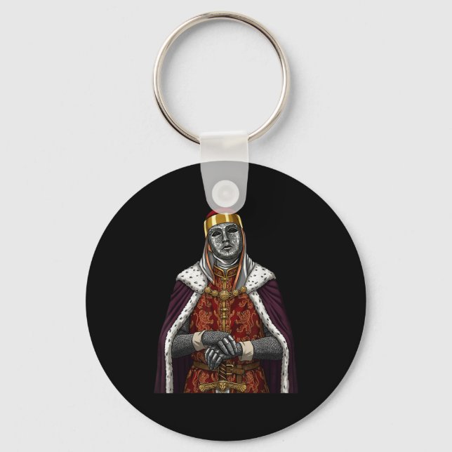 Silvermaskkung Baldwin Iv GuldmaskMedeltida A Nyckelring (Framsida)