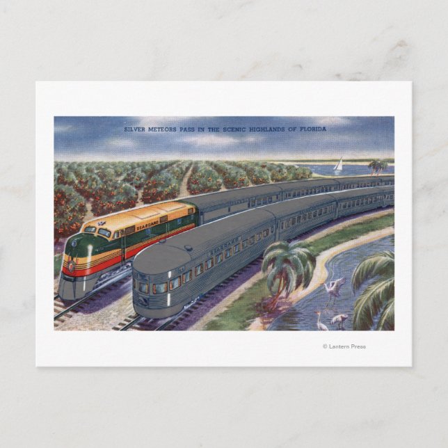 Silvermeteorer "Seaboard" i Florida Highlands Vykort (Framsida)