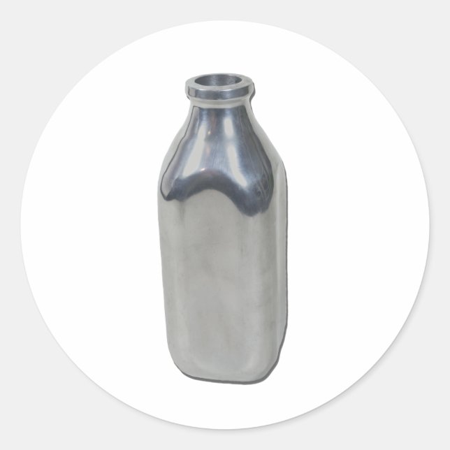 SilverMjölkBurk050111 Runt Klistermärke (Framsida)