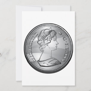 Silvermynt Drottningporträtt Inbjudningar