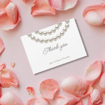 Silverpärlhalsband Bröllop Elegant  Tack Kort<br><div class="desc">Silverpärlhalsband Bröllop Elegant Tacksamhetskort. Matchande artiklar tillgängliga.</div>