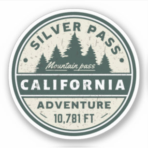 Silverpass, Kaliforniens vandringsleder Klistermärken