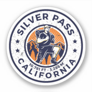 Silverpass, Kaliforniens vandringsleder Klistermärken