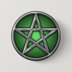 SilverPentacle på grönt Knapp