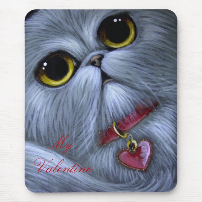 SILVERPERSERKATT - MIN VALENTIN Mousepad Musmatta (Framsidan)