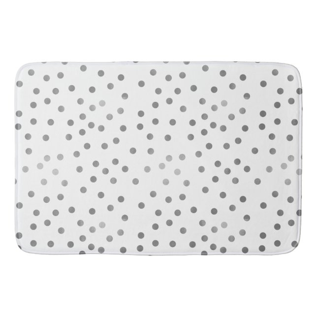 Silverpolka dots badrumsmatta (Framsidan)