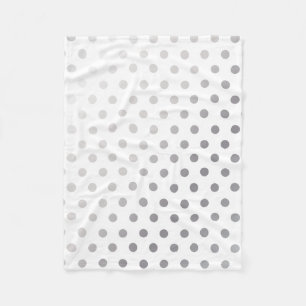 Silverpolka dotsmönster fleecefilt