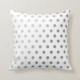 Silverpolka dotsmönster kudde