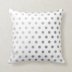 Silverpolka dotsmönster kudde