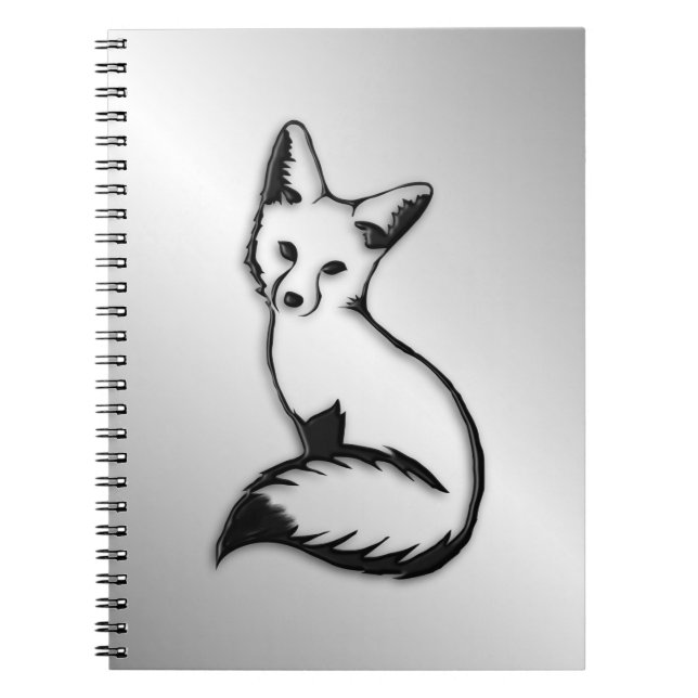 Silverräv Anteckningsbok Med Spiral (Framsidan)