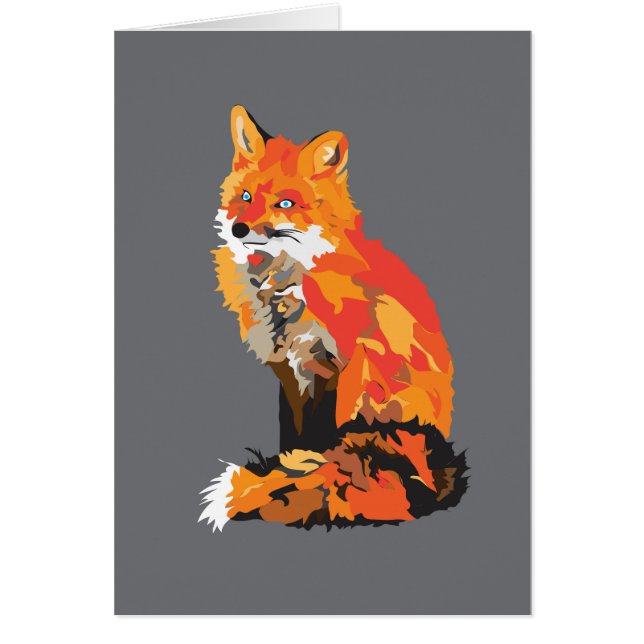 Silverräv Hälsningskort (Framsidan)