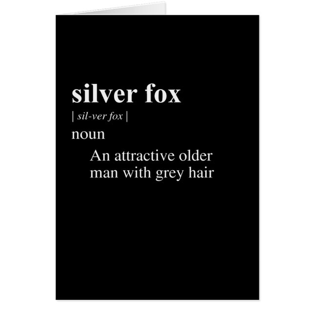 SILVERRÄVDEFINITION HÄLSNINGSKORT (Framsidan)