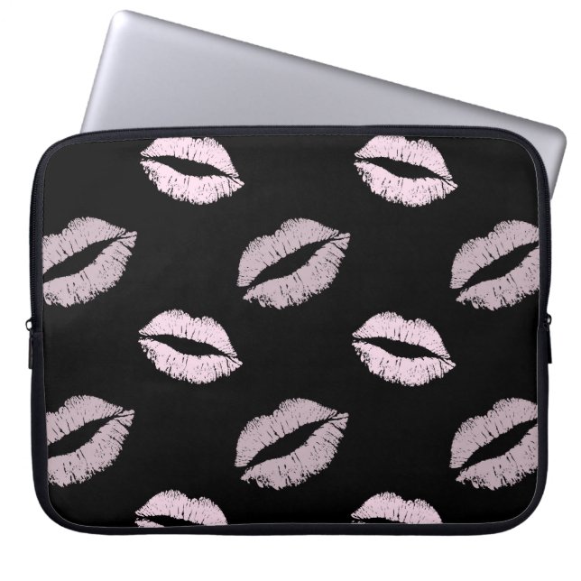 Silverrosa Pusskys Laptop Fodral (Framsidan)