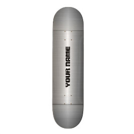 Silverrostfritt stålmetall old school skateboard bräda 21,6 cm