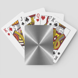 Silverrostfritt stålmetall spel kort