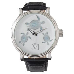 SilversköldpaddaMonogram Armbandsur