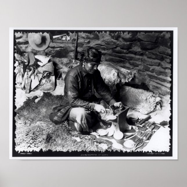 Silversmith at work, 1914 poster (Framsidan)