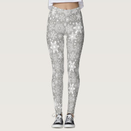 SilverSnowflakekvinna damasker Leggings