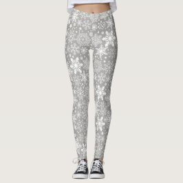 SilverSnowflakekvinna damasker Leggings