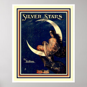 Silverstjärnor vid den Bohm art nouveau poster 16