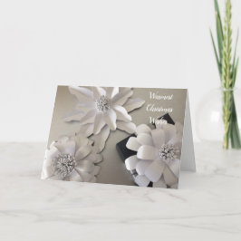 Silverstoftade julblommor helgkort
