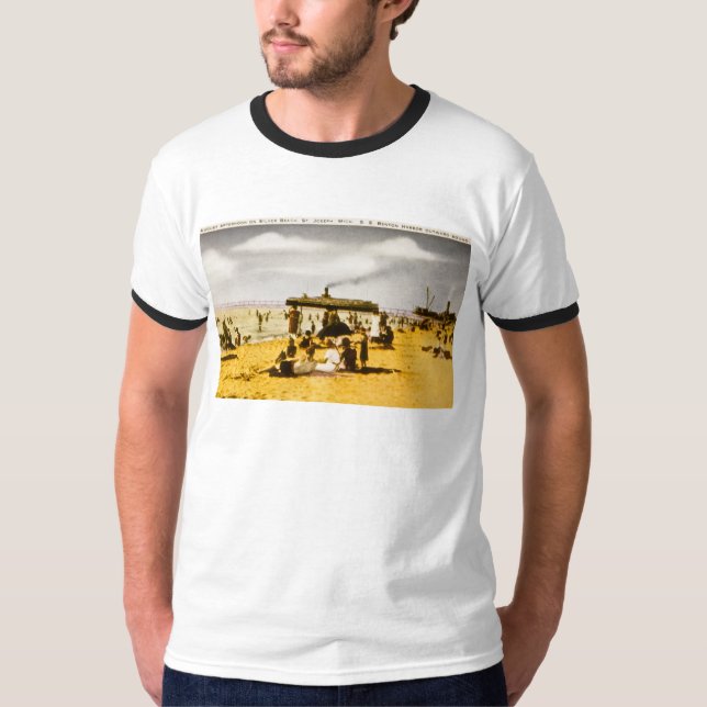 Silverstrand, St Joseph, Michigan Tee Shirt (Framsida)