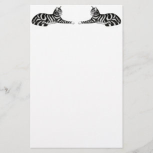 Silvertabby kattbrevpapper brevpapper